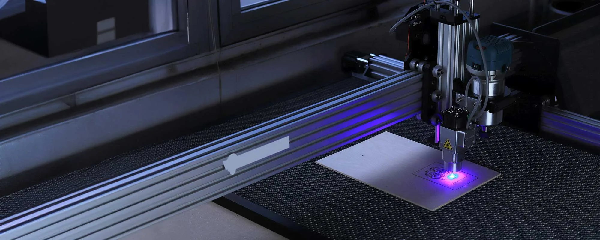 Custom laser cutting in progress