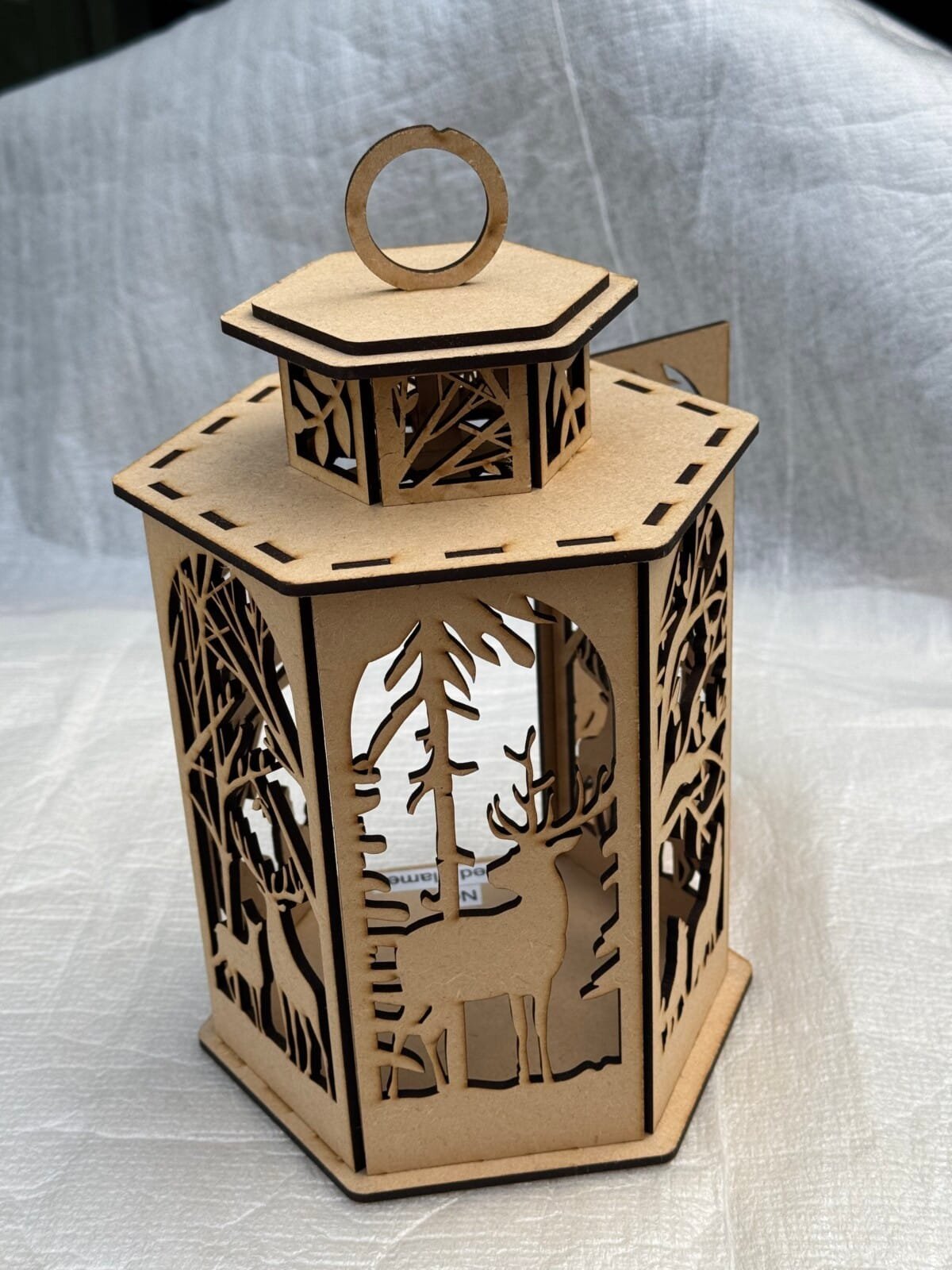 Lantern – Deer and Snowy Wolves.