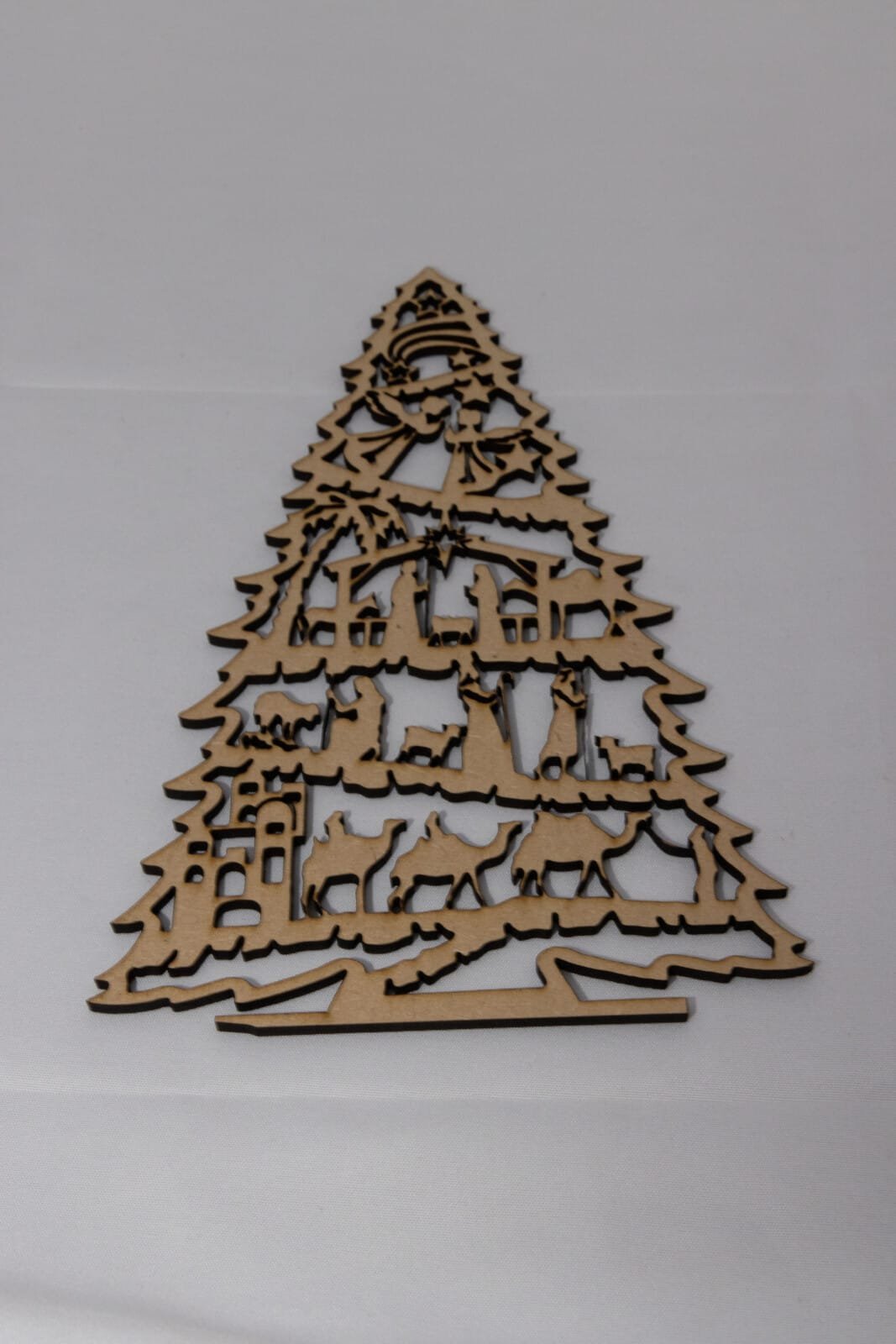 Laser Cut Nativity Tree & Stand