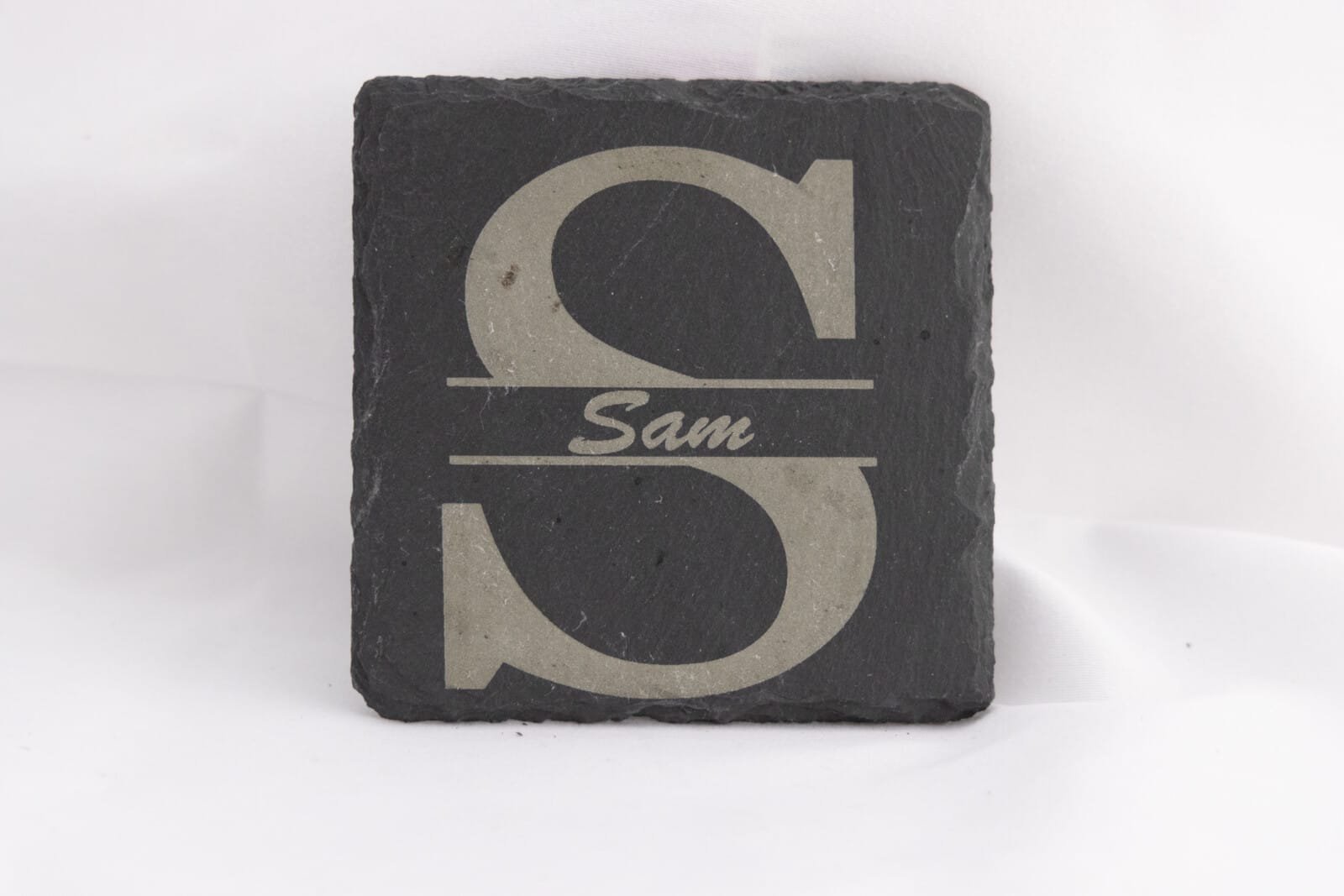Slate Coaster – Monogram initials