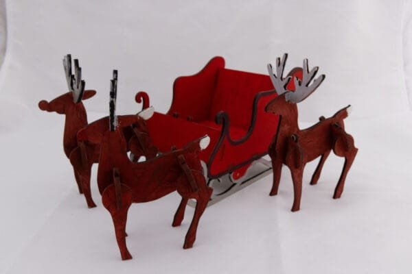 Santa sleigh and three reindeer Kit - Image 4