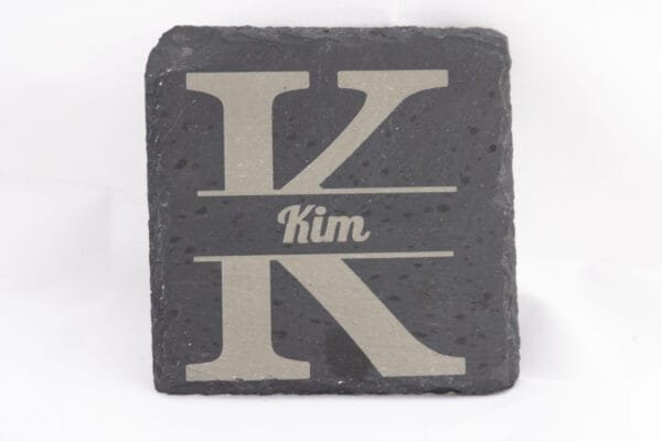 Slate Coaster - Monogram initials - Image 3
