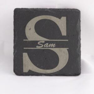 Slate Coaster - Monogram initials