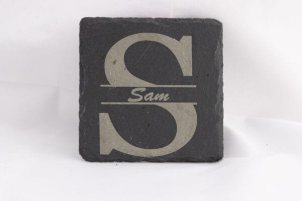 Slate Coaster - Monogram initials
